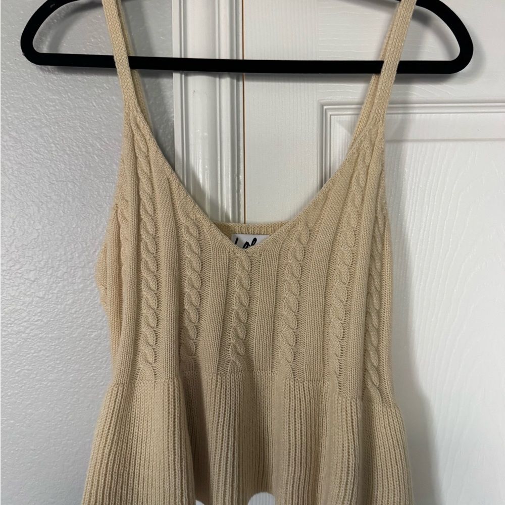 Lola Beige Cable Knit Camisole